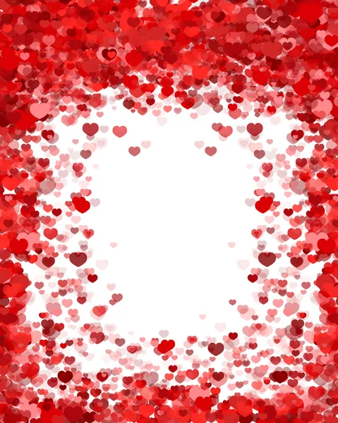 Fondo del Día de San Valentín de corazones rojos — Archivo Imágenes Vectoriales