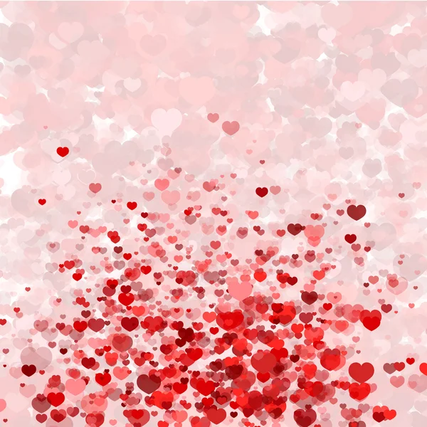 Valentine's Day background from red hearts — Stock Vector