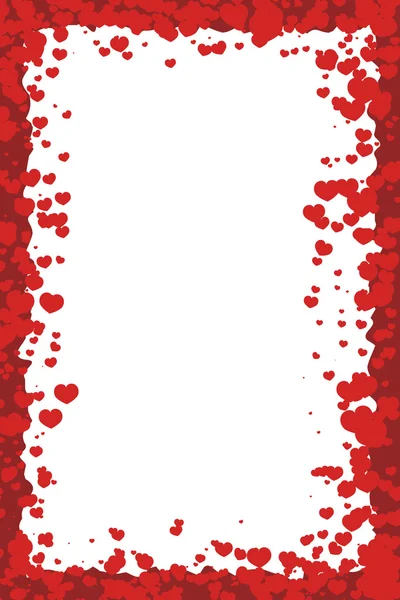 Frontière de la Saint-Valentin avec des coeurs — Image vectorielle