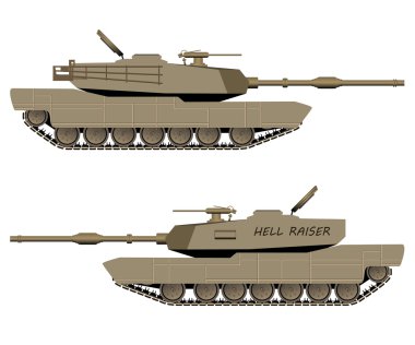 Vector Battle Tank clipart
