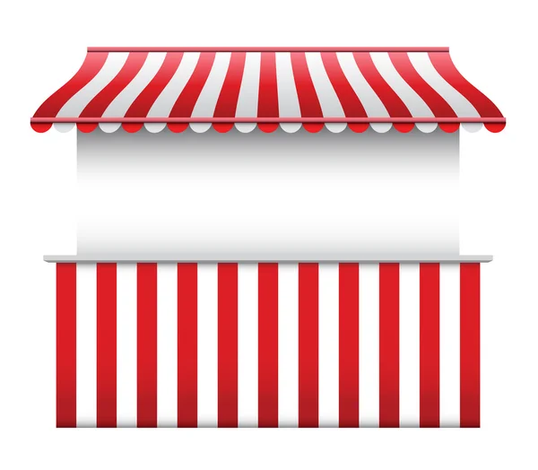 Store Exterior with striped Awning — Stock Vector