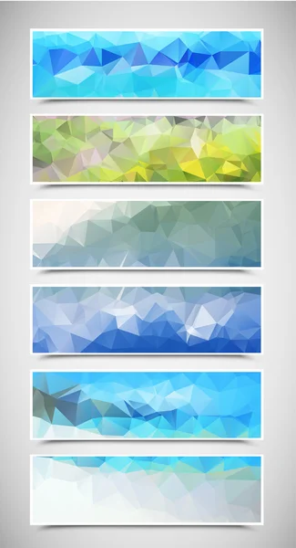 Set of Triangular  Backgrounds — Stock Vector