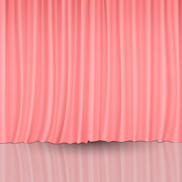ピンクのカーテンを閉じた — ストックベクタ