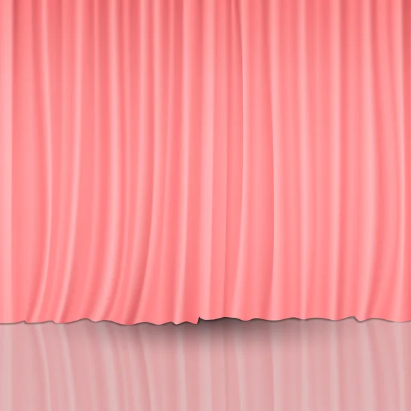 Cortinas rosadas cerradas — Vector de stock