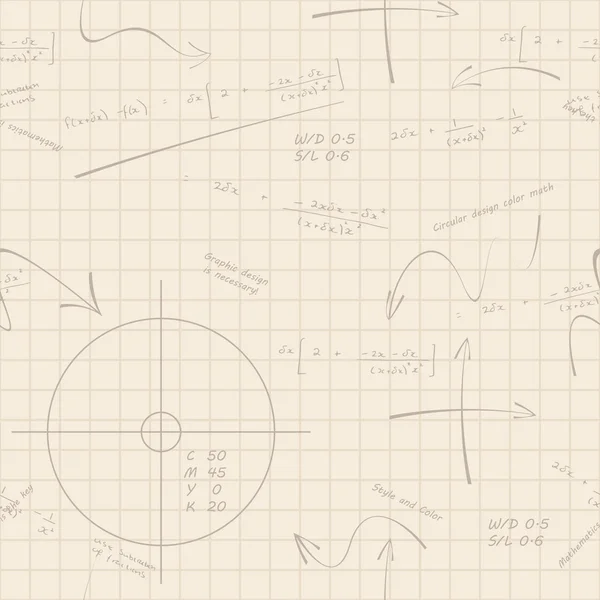 用数学公式的模式 — 图库矢量图片