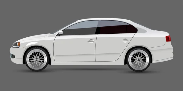 Moderno coche blanco — Vector de stock