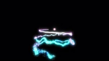 Parçacıklardan oluşan Dönen Noel Parçacıkları Ağacı