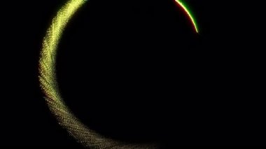 Spiral Hareket Dönüşümünde Ekran Noel Parçacıklarına Doğru İlerleme