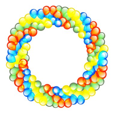 Renkli balonlar çelenk