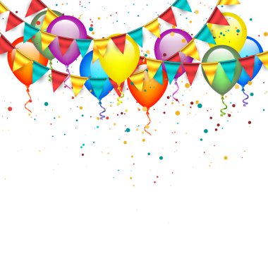 Doğum günü çelenk ve balon