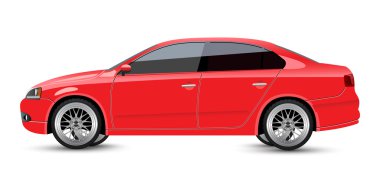 Kırmızı spor Sedan