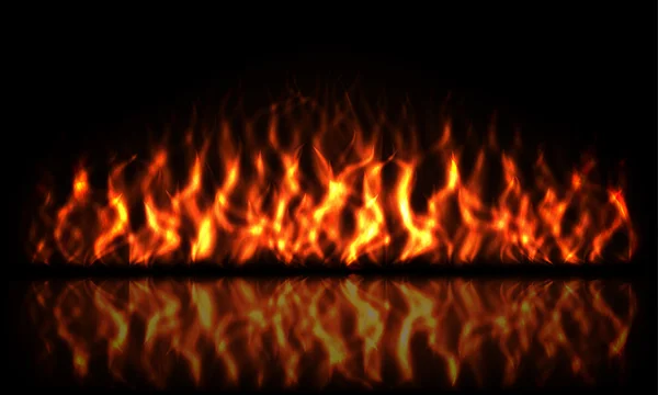 Płonący płomień — Wektor stockowy