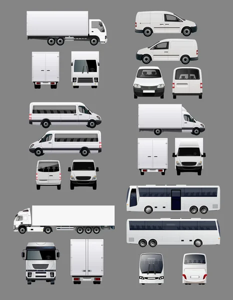 Ensemble de transport commercial — Image vectorielle
