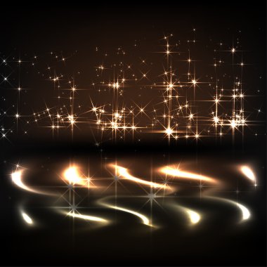 Parlak ışıklar ve buz yansıma