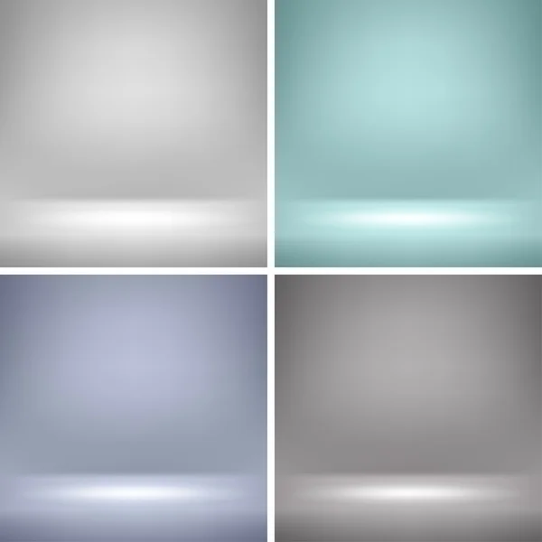 Empty Stage Backgrounds set — Stock Vector