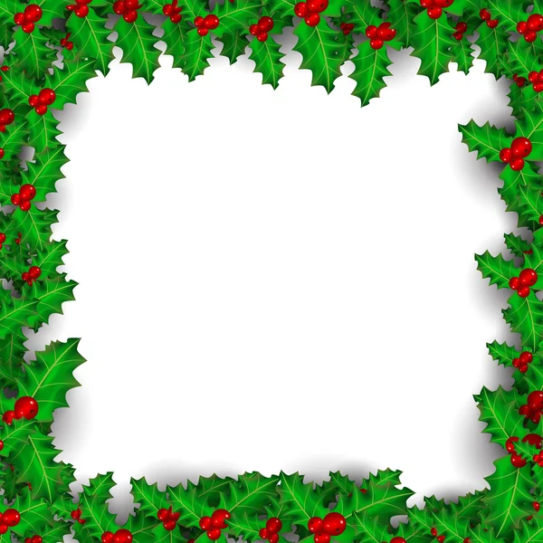 Natal Mistletoe Frame fundo — Vetor de Stock