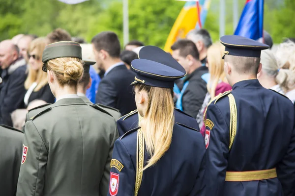 Um desfile militar — Fotografia de Stock