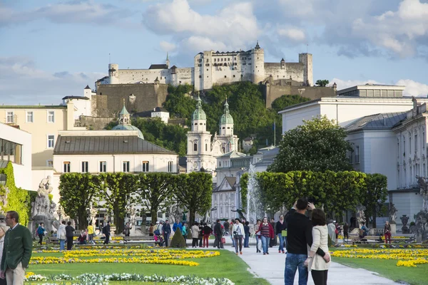 Mirabell trädgården i salzburg — Stockfoto