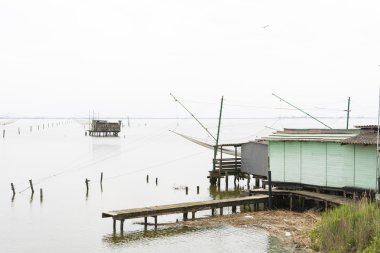 Comacchio Vadisi balıkçı kulübeleri