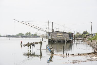 Comacchio Vadisi balıkçı kulübeleri