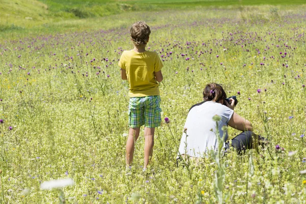 Fotógrafo em Castelluccio — Fotografia de Stock