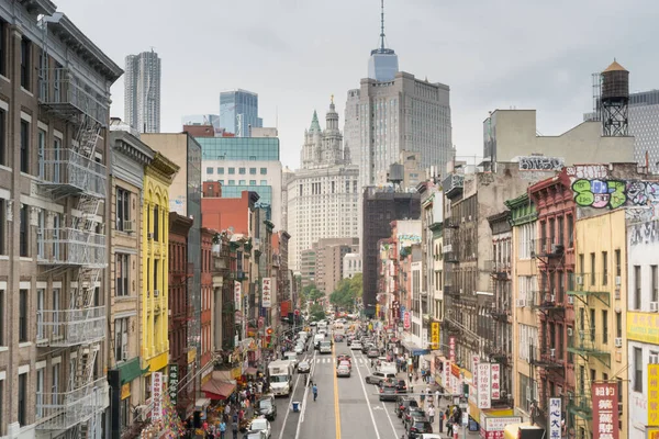 New York City Usa Augustus 2019 Wandelen Tussen Wolkenkrabbers Van — Stockfoto