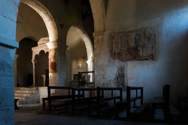 Rosciolo Dei Marsi Italy August 2021 Romanesque Church Benedictine Origin — Stock Photo, Image