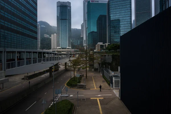 Hong Kong Março 2019 Passeando Entre Arranha Céus Pelas Ruas — Fotografia de Stock