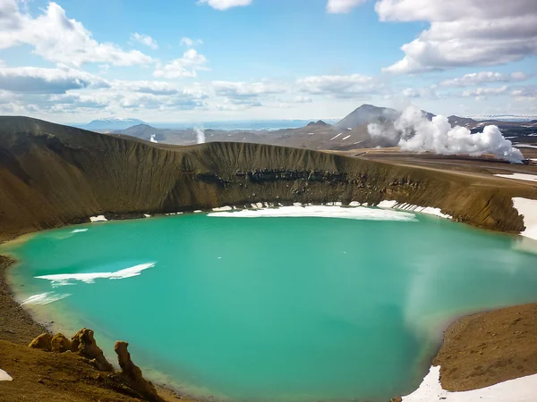 Island, sopečná oblast krafla — Stock fotografie