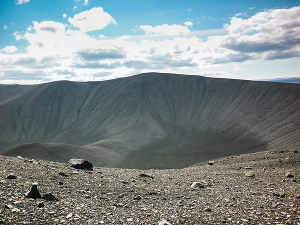 Na Islandu, blízkosti Hverfjall kráter — Stock fotografie