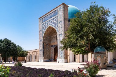 Shahrisabz, Özbekistan-Ağustos 14, 2023: Timurid hanedanlığından kalma tarihi anıt mezar kompleksi, dini mimarisi ve tarihi bağlantıları için önemli.