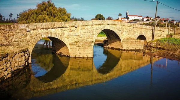 포르투갈 북부에 Miguel Arcos Bridge — 스톡 사진
