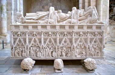 Portekiz 'deki Alcobaca Manastırı Kraliyet Panteonu