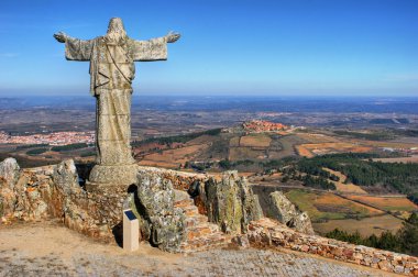 Panorama of Sierra Marofa in Figueira de Castelo Rodrigo clipart