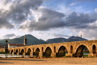 Roman and medieval bridge of Ponte de Lima clipart