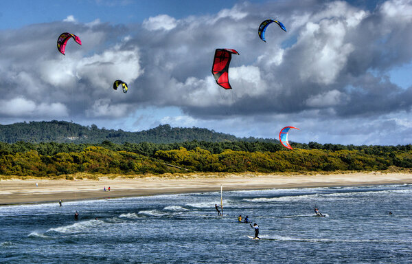 Kite surfing in Cabedelo beach