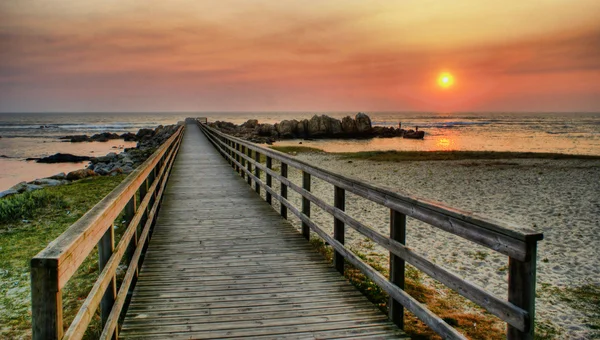 Pôr do sol praia — Fotografia de Stock