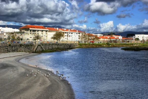 Pejzaż rzeka w Vila Praia de Âncora — Zdjęcie stockowe