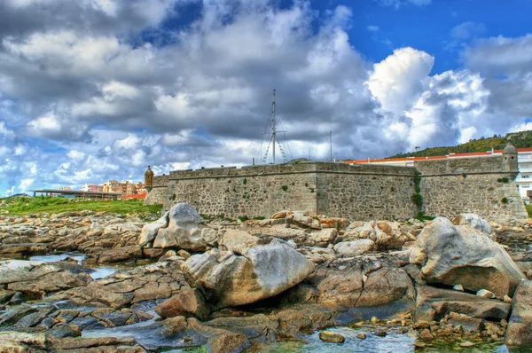 Lagarteira festning i Vila Praia de Ancora – stockfoto