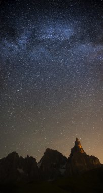 Milky Way over Pale di San Martino clipart