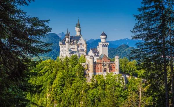 Hrad Neuschwanstein, Bavorsko, Německo — Stock fotografie