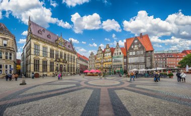 Historic Bremen Market Square in the Hanseatic City Bremen, Germany clipart