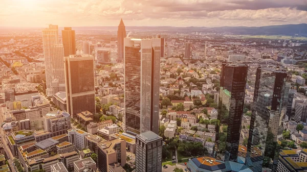 Wolkenkrabbers in Frankfurt am Main, Hessen, Duitsland — Stockfoto