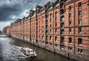 Speicherstadt depo bölgesi Hamburg, Almanya