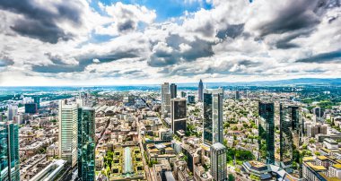 Frankfurt am Main manzarası panorama, Hessen, Almanya