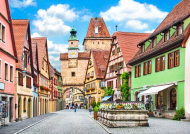Historic town of Rothenburg ob der Tauber, Bavaria, Germany clipart