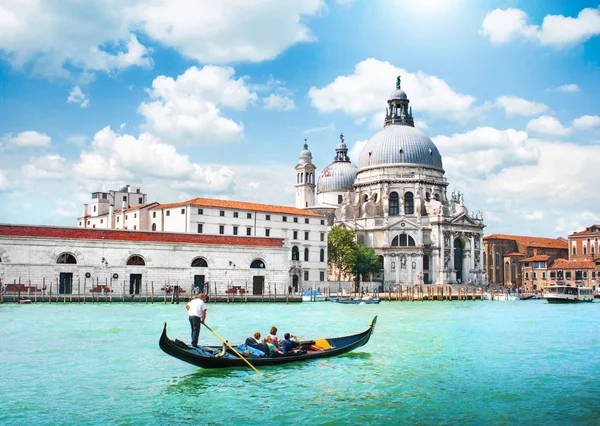 Gondola on Canal Grande, Venice, Italy — Stock Photo, Image