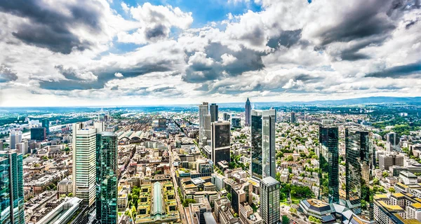 Frankfurt nad Mohanem Panorama panorama, Hesensko, Německo — Stock fotografie