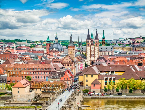 Cidade histórica de W=rzburg, Franconia, Baviera, Alemanha — Fotografia de Stock