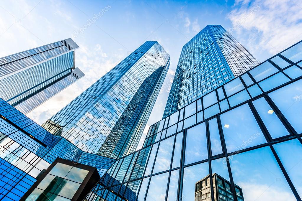 Modern skyscrapers in business district